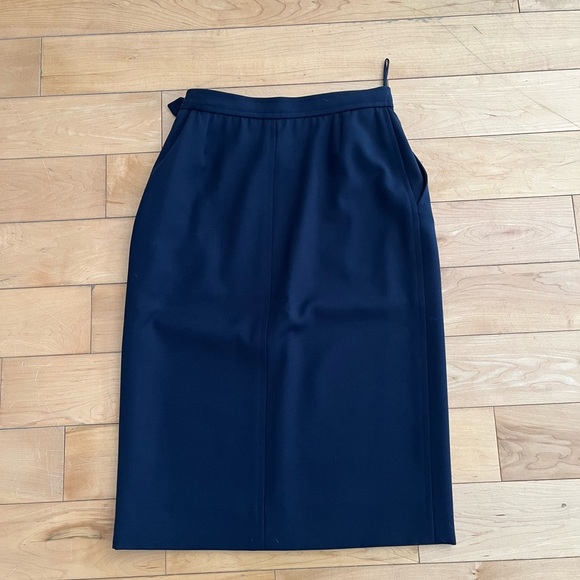 Yves Saint Laurent Rive Gauche Wool Pencil Skirt - Picture 2 of 6